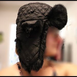 Genuine Rabit Fur Trapper Hat